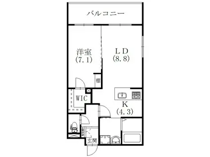 ドゥプランニングマンション(1LDK/5階)の間取り写真