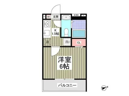 KAREID(1K/2階)の間取り写真