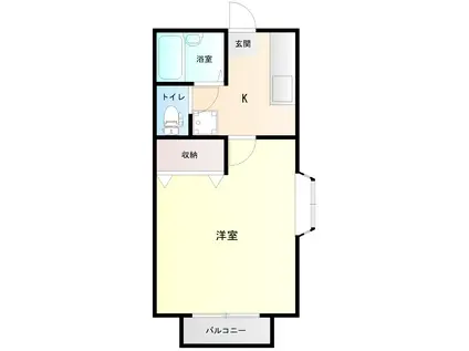 ハイツ大晋(1K/2階)の間取り写真