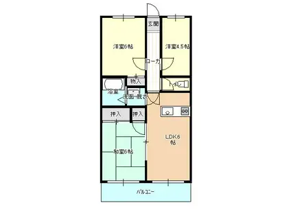 SKY新庄(3LDK/1階)の間取り写真