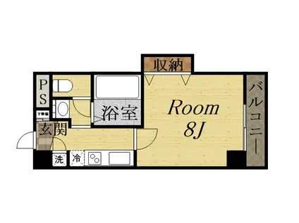 ビガーポリス133宝塚(1K/9階)の間取り写真