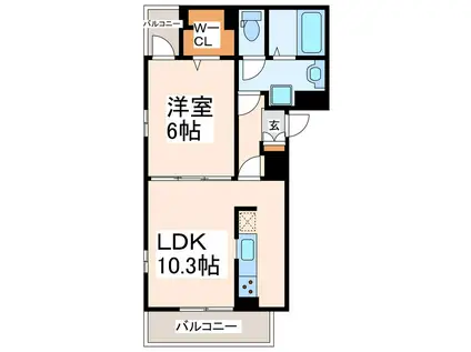 ルミエール・T(1LDK/2階)の間取り写真