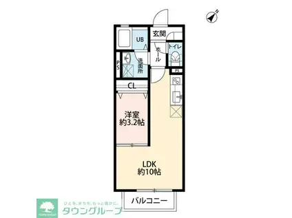 テイクホームズ(1LDK/2階)の間取り写真