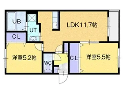 CULMINATIONN31(2LDK/2階)の間取り写真