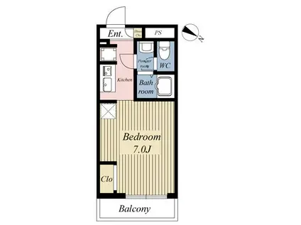 リブリ・谷塚II(1K/2階)の間取り写真