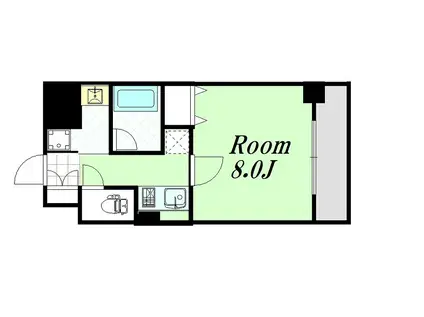 G-Iレジデンス(1K/3階)の間取り写真