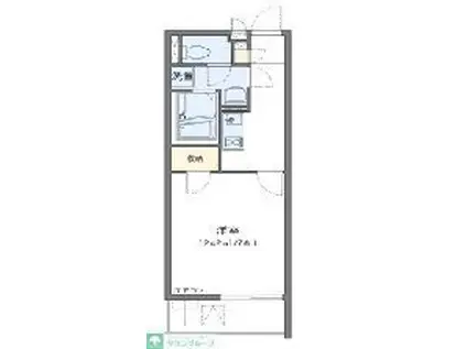 クレイノMOON I(1K/3階)の間取り写真