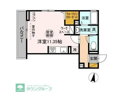 ファインパレスSUWA-IV(ワンルーム/2階)の間取り写真