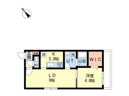 リベア白石(1LDK/3階)の間取り写真