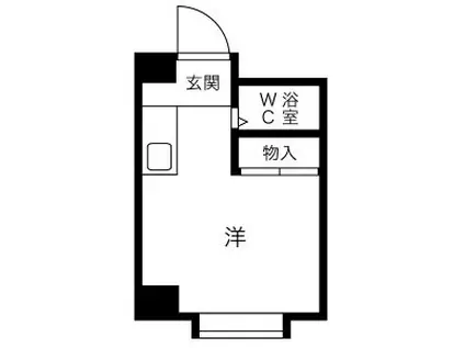 プレドジャルダン正木(ワンルーム/2階)の間取り写真