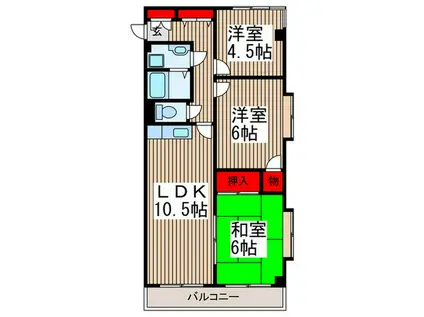 リヴェール喜沢(3LDK/2階)の間取り写真