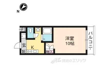 RACOOND3(1K/4階)の間取り写真