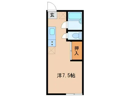 センチュリーウィル(ワンルーム/1階)の間取り写真