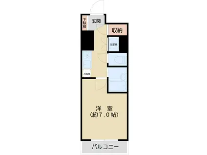 後楽園ビューハイツ(1K/3階)の間取り写真