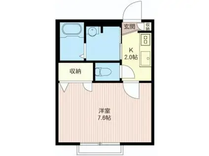 シャーメゾンMAPLE(1K/1階)の間取り写真