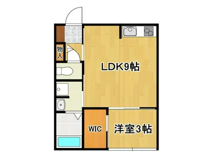 INTEGRAL北一色(1LDK/2階)の間取り写真