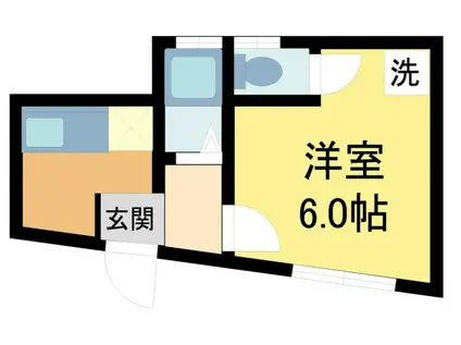 小花ビル2(1K/1階)の間取り写真