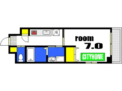 ORIENT BLD NO123(1K/4階)の間取り写真