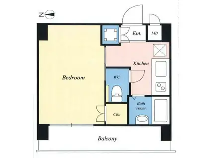 ルーブル上北沢(1K/5階)の間取り写真