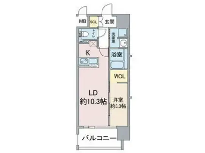 THAMES GARDEN PLACE(1LDK/8階)の間取り写真