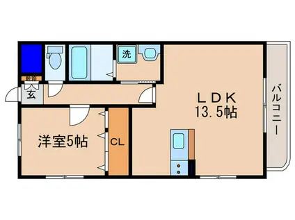 コテージ千秀守山2番館(1LDK/3階)の間取り写真