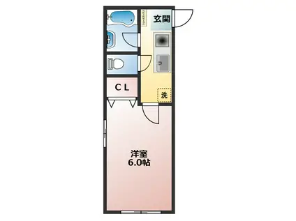 フォーシーズン中板橋(1K/1階)の間取り写真