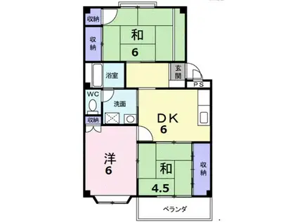 エルプレジオNN(3DK/2階)の間取り写真