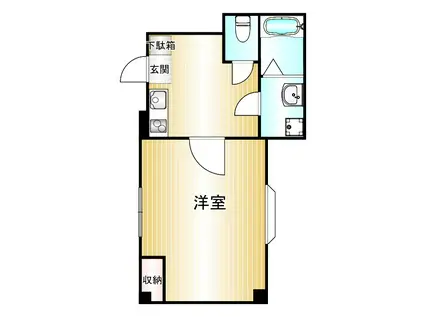 コージリア(1K/2階)の間取り写真