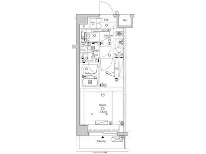 シーフォルム横濱桜木町(1K/3階)の間取り写真