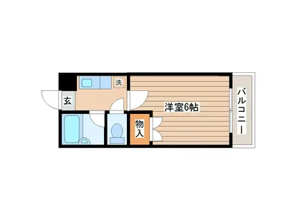 プレステージ横田(1K/4階)の間取り写真