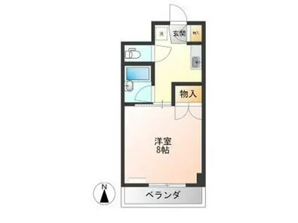 エール・ド・シャトーI(1K/6階)の間取り写真