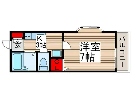 ルミエール(1K/2階)の間取り写真