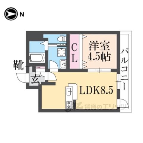レオンズビル(1LDK/7階)の間取り写真