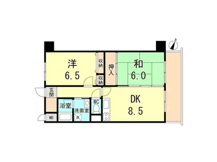 パセオアンビエンテ(1LDK/3階)の間取り写真