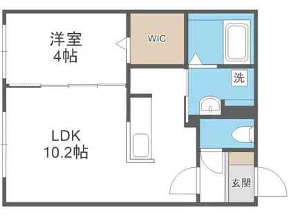 ガルボ北広島(1LDK/3階)の間取り写真