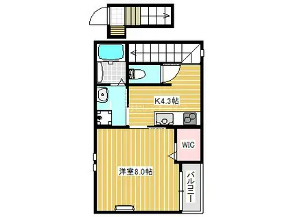 エスぺランサ(1K/2階)の間取り写真