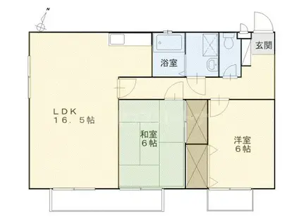 ライペリアD棟(3DK/1階)の間取り写真