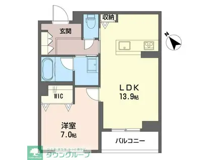 鎌倉市由比ガ浜2丁目マンション (1LDK/2階)の間取り写真