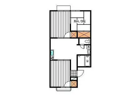 セントラルハイツA(3DK/2階)の間取り写真