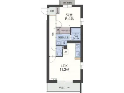 マトリカリア(1LDK/4階)の間取り写真