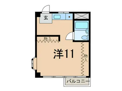 アルカディア学芸大学(ワンルーム/3階)の間取り写真