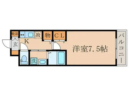 シルス藤森(1K/1階)の間取り写真