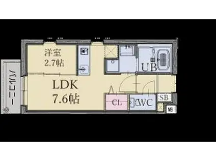 LIFEFIELD南福岡(1LDK/2階)の間取り写真