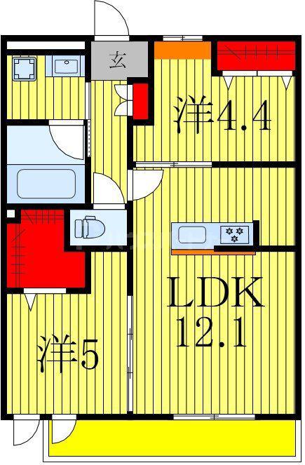 RICHESSE(2LDK/3階)の間取り写真