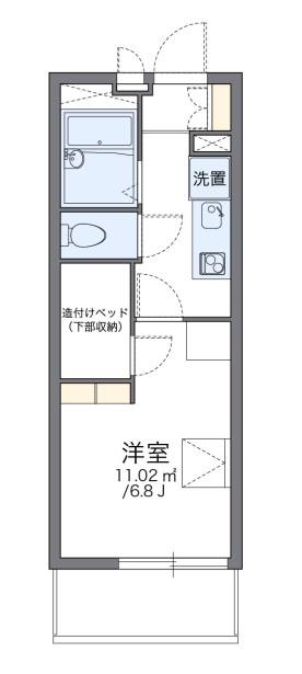 レオパレスアズサ(1K/2階)の間取り写真