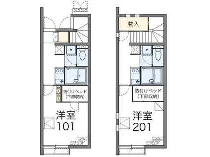 レオネクスト追星(1K/1階)の間取り写真
