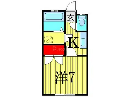 フリーデⅠ(1K/1階)の間取り写真