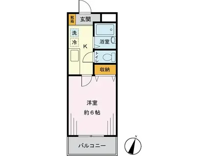 エレンシア(1K/2階)の間取り写真