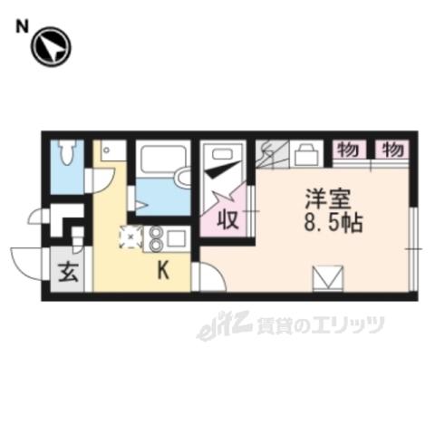 レオパレスMITSURU(1K/1階)の間取り写真