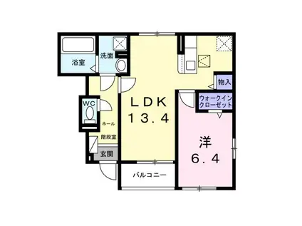 ハウス フェリーチェ II(1LDK/1階)の間取り写真